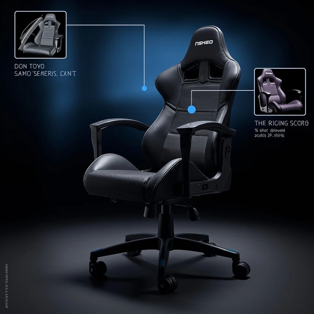 Ergonomic mesh gaming chair with adjustable lumbar support, top pick for back pain relief.